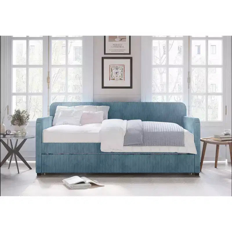 Lit de repos double rembourré avec lit gigogne Home Design Melissa