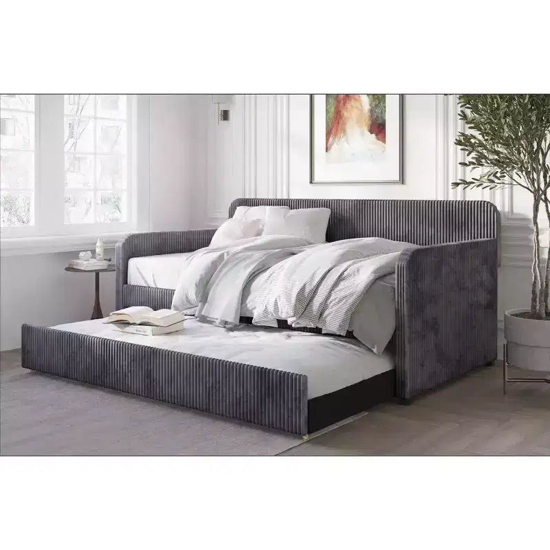 Lit de repos double rembourré avec lit gigogne Home Design Melissa