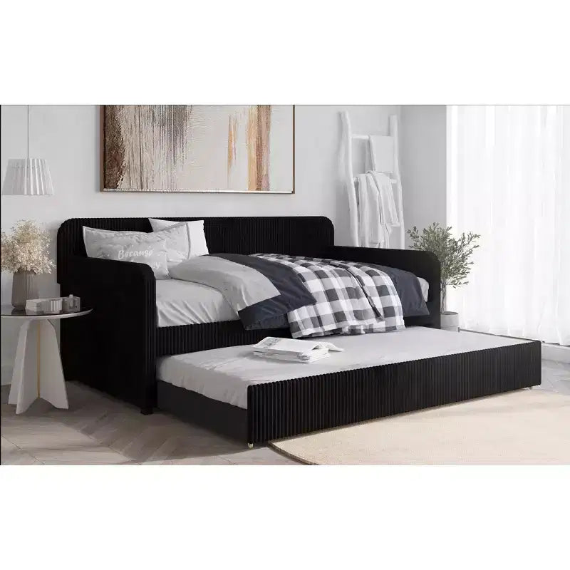 Lit de repos double rembourré avec lit gigogne Home Design Melissa