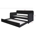 Lit de repos double rembourré avec lit gigogne Home Design Melissa