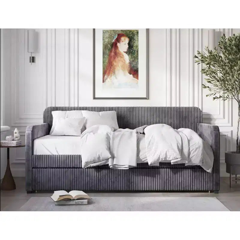 Lit de repos double rembourré avec lit gigogne Home Design Melissa
