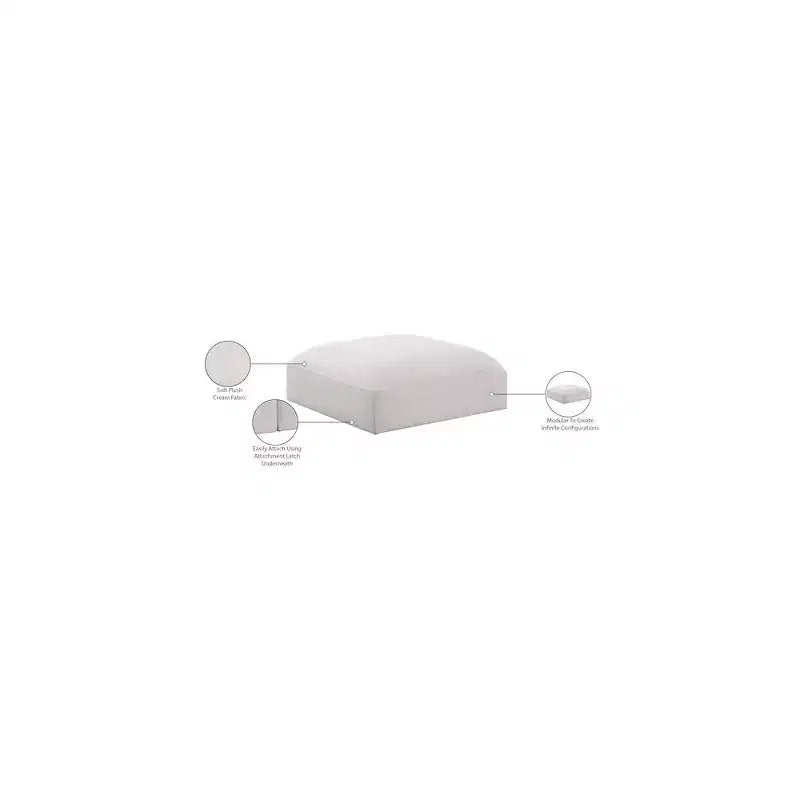 Meridian Furniture, Pouf en tissu polyester Ease