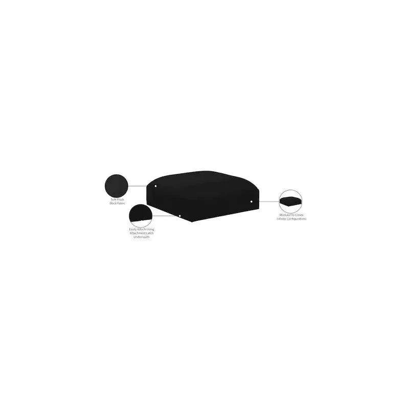 Meridian Furniture, Pouf en tissu polyester Ease