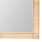 bali & pari Miroir mural carré d'appoint en rotin naturel Bohémien Lankston