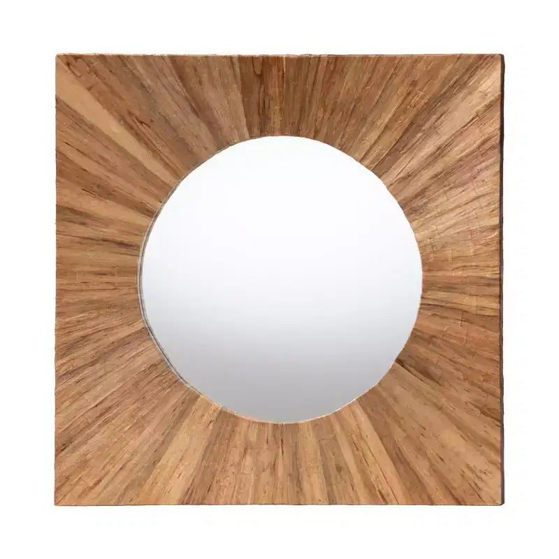 Miroir décoratif en herbe tressée bohème bali & pari Mosa