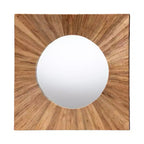 Miroir décoratif en herbe tressée bohème bali & pari Mosa