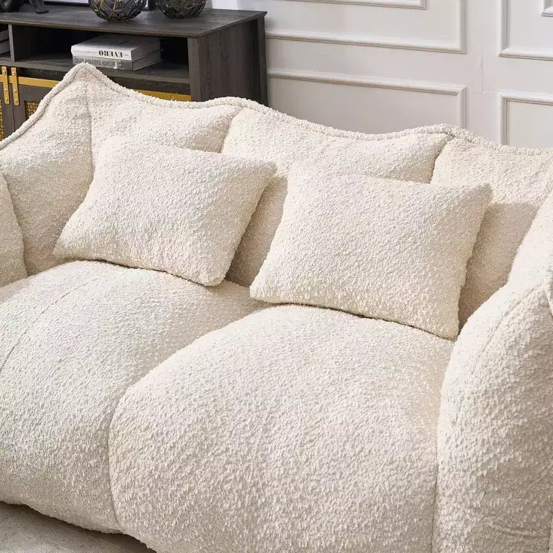 Fauteuil poire moelleux avec cœur en mousse haute résilience pour deux personnes