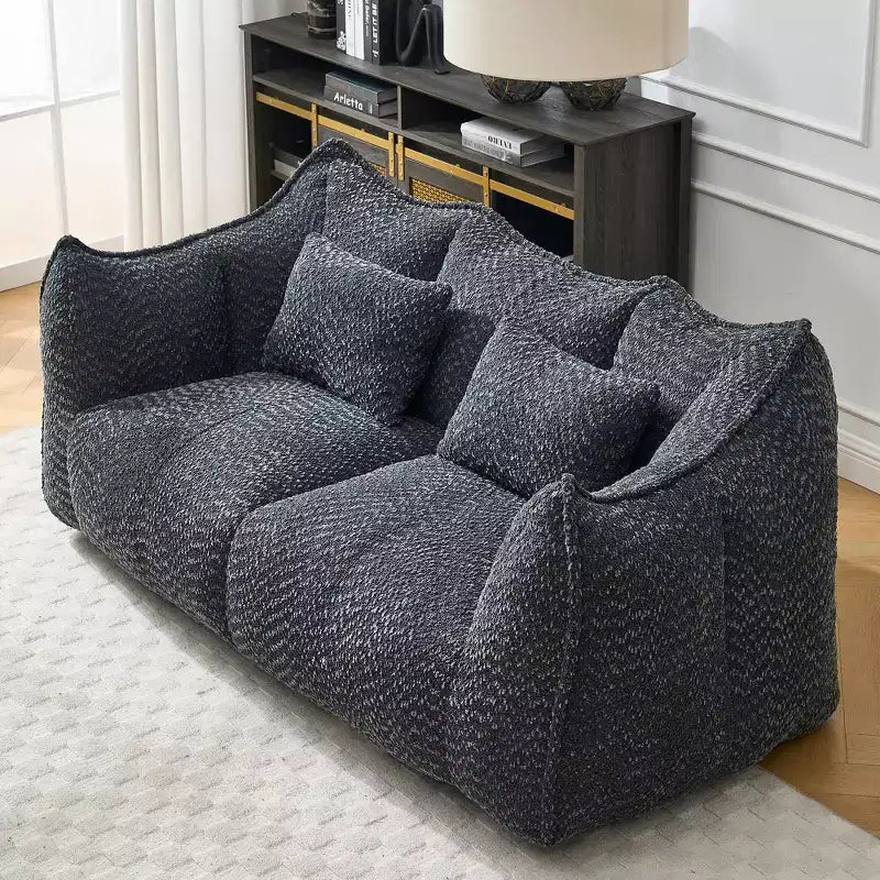Fauteuil poire moelleux avec cœur en mousse haute résilience pour deux personnes