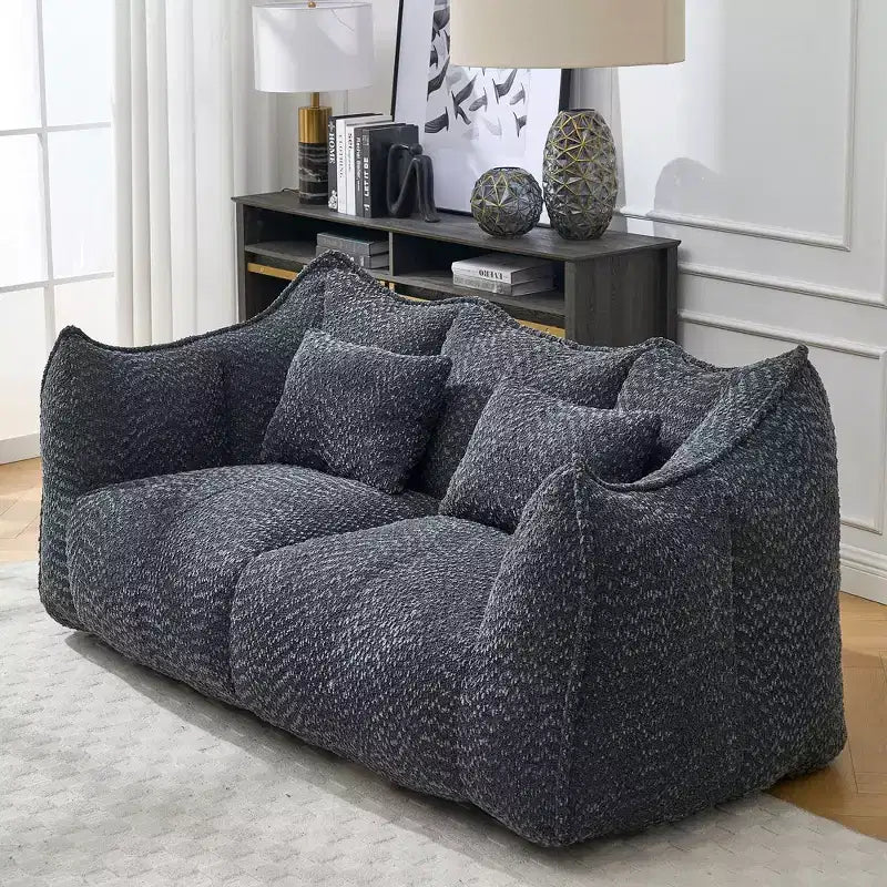 Fauteuil poire moelleux avec cœur en mousse haute résilience pour deux personnes