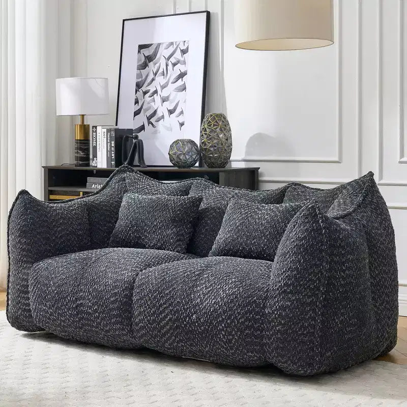 Fauteuil poire moelleux avec cœur en mousse haute résilience pour deux personnes