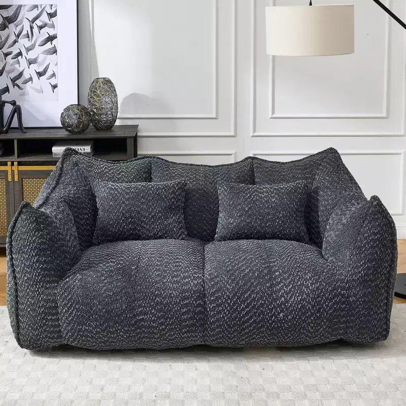 Fauteuil poire moelleux avec cœur en mousse haute résilience pour deux personnes