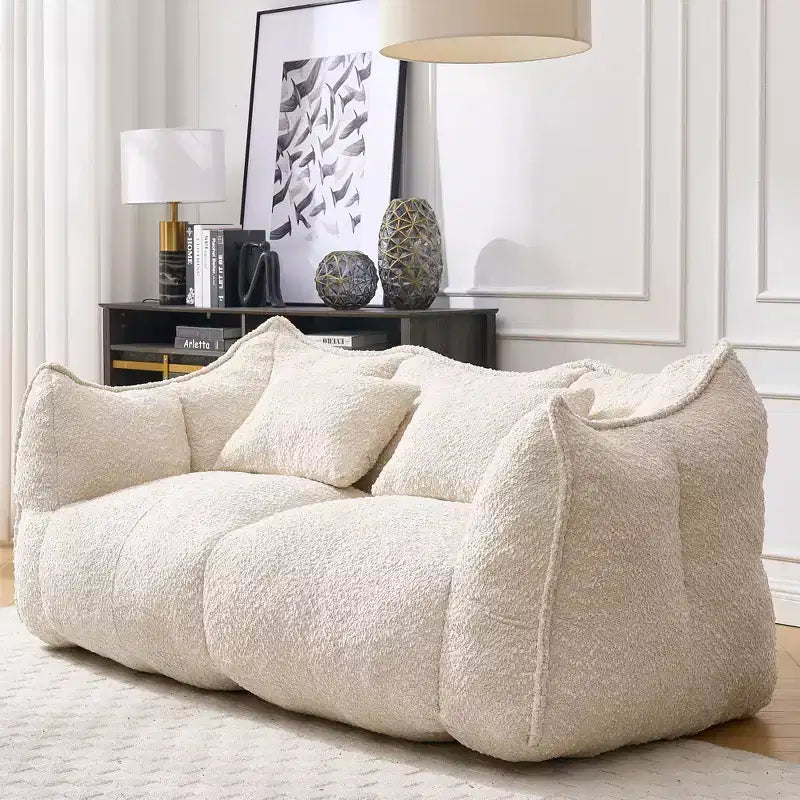 Fauteuil poire moelleux avec cœur en mousse haute résilience pour deux personnes