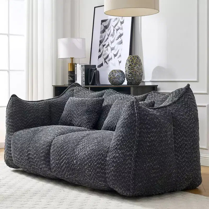 Fauteuil poire moelleux avec cœur en mousse haute résilience pour deux personnes