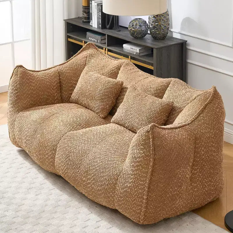 Fauteuil poire moelleux avec cœur en mousse haute résilience pour deux personnes