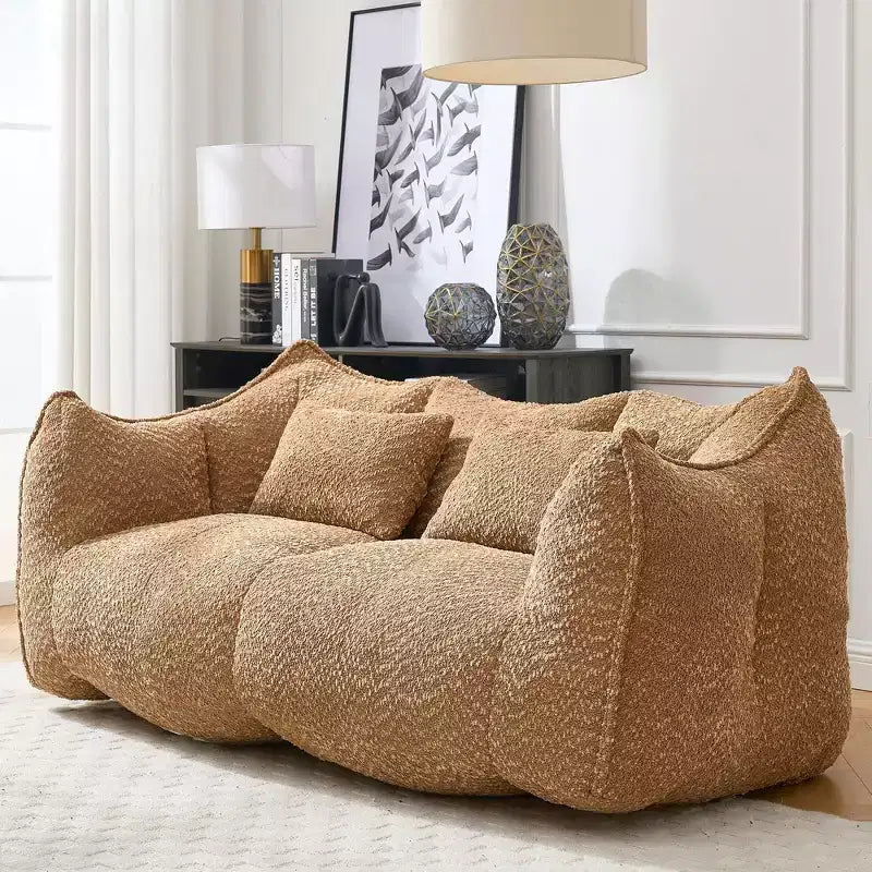 Fauteuil poire moelleux avec cœur en mousse haute résilience pour deux personnes