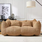 Fauteuil poire moelleux avec cœur en mousse haute résilience pour deux personnes