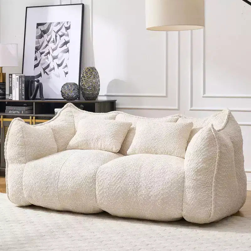 Fauteuil poire moelleux avec cœur en mousse haute résilience pour deux personnes