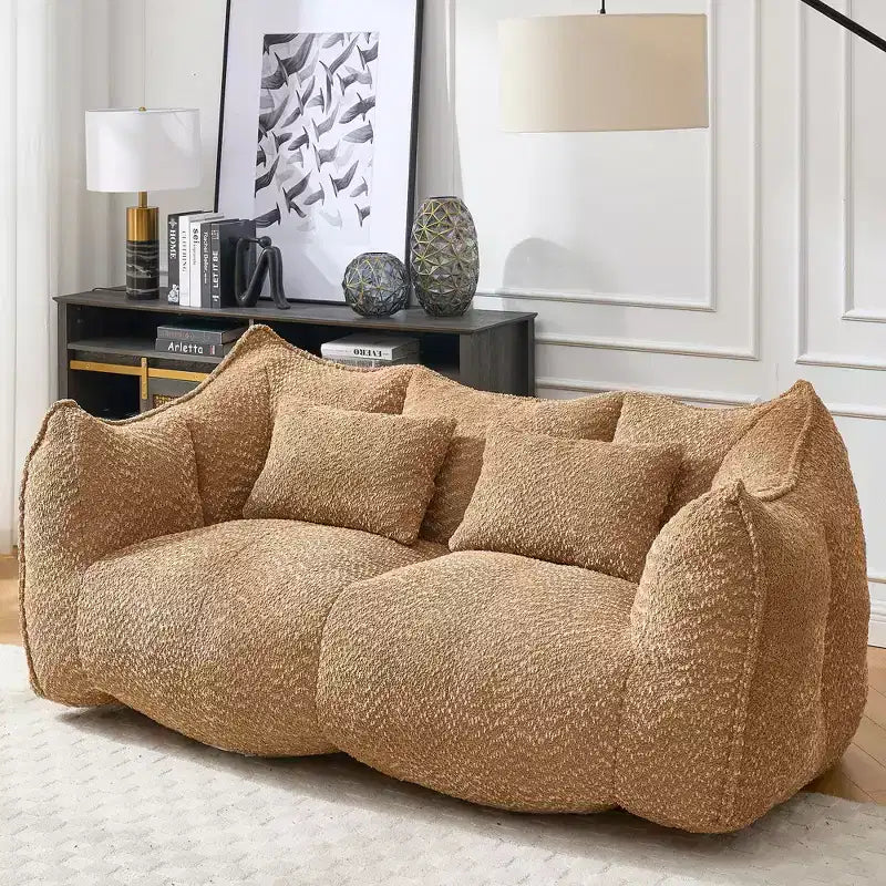 Fauteuil poire moelleux avec cœur en mousse haute résilience pour deux personnes