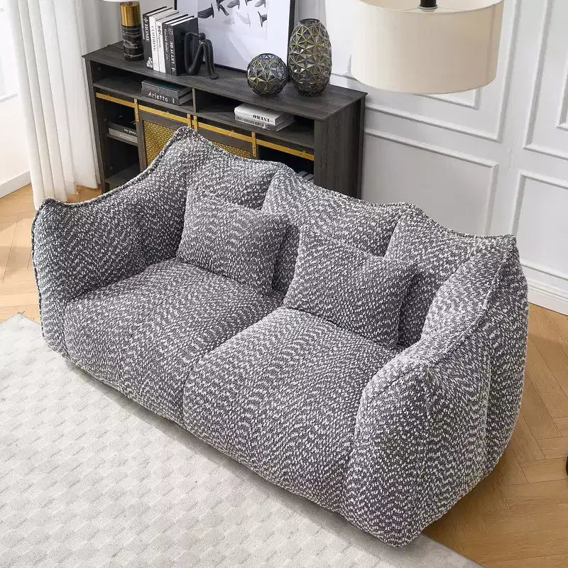 Fauteuil poire moelleux avec cœur en mousse haute résilience pour deux personnes