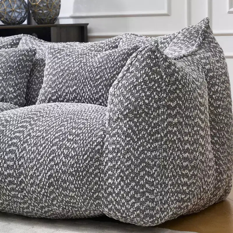 Fauteuil poire moelleux avec cœur en mousse haute résilience pour deux personnes