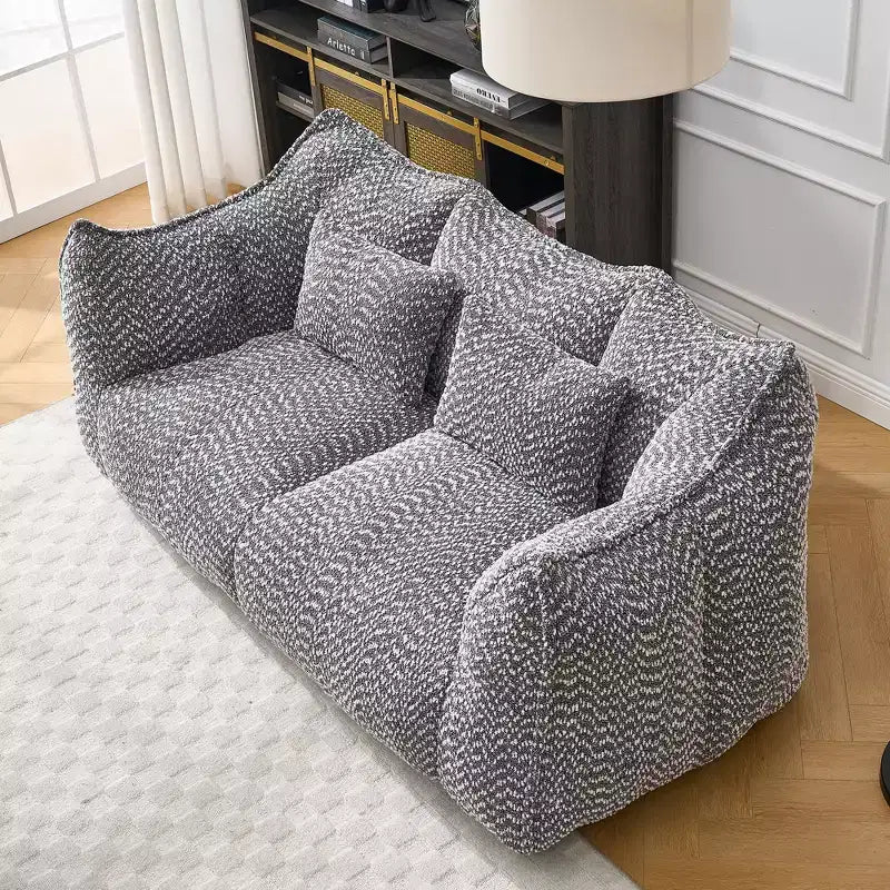 Fauteuil poire moelleux avec cœur en mousse haute résilience pour deux personnes