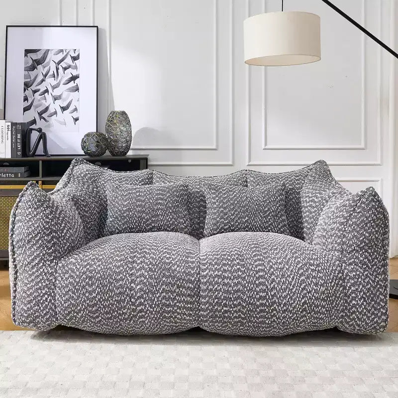 Fauteuil poire moelleux avec cœur en mousse haute résilience pour deux personnes