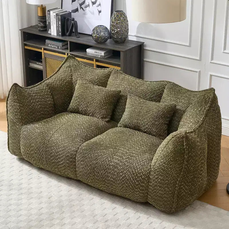 Fauteuil poire moelleux avec cœur en mousse haute résilience pour deux personnes