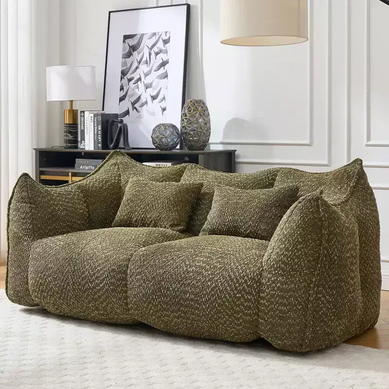Fauteuil poire moelleux avec cœur en mousse haute résilience pour deux personnes