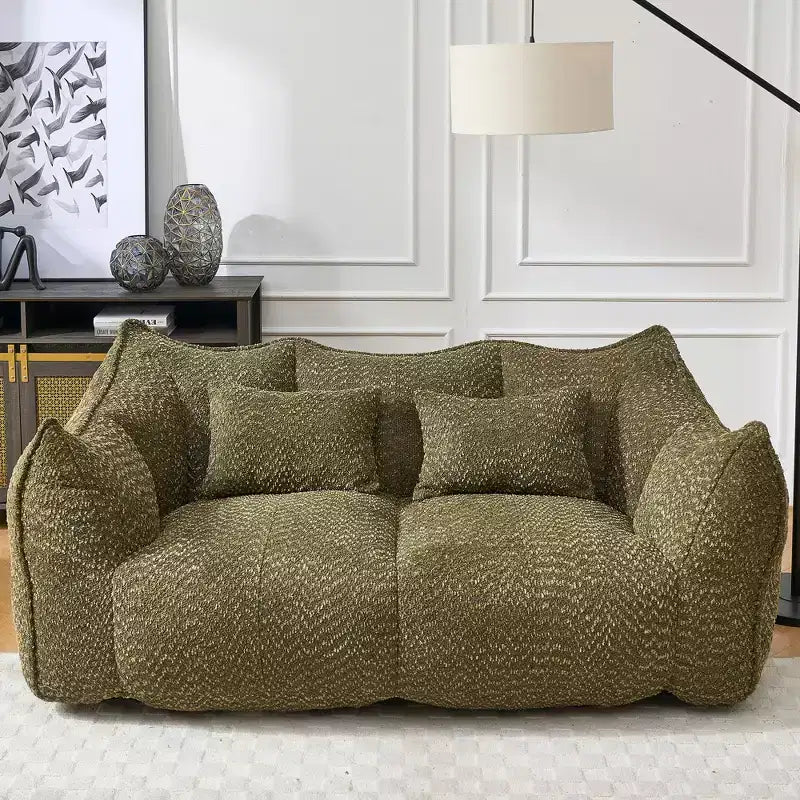 Fauteuil poire moelleux avec cœur en mousse haute résilience pour deux personnes