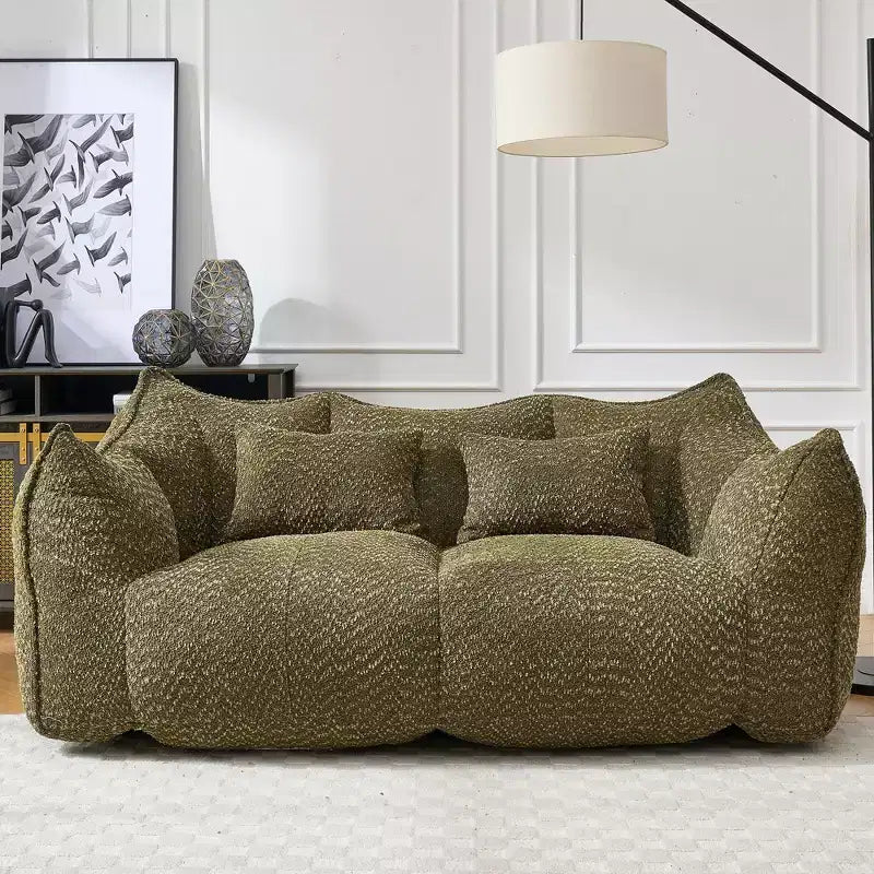 Fauteuil poire moelleux avec cœur en mousse haute résilience pour deux personnes