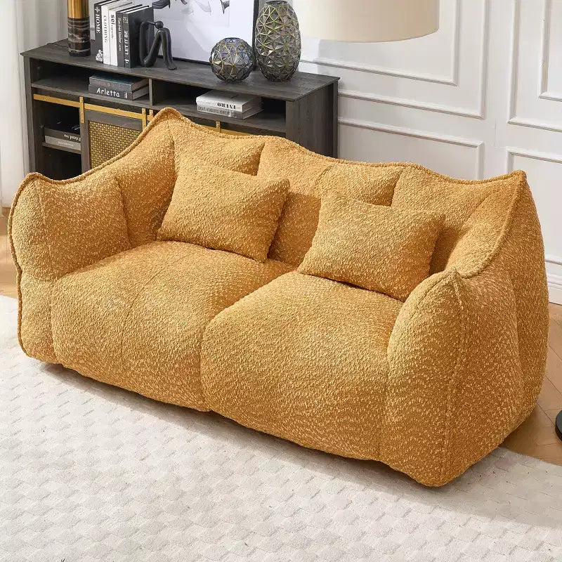 Fauteuil poire moelleux avec cœur en mousse haute résilience pour deux personnes