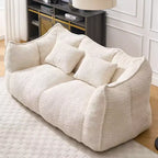 Soft beanbag chair with high resilience foam core for two people