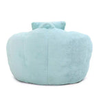 Fauteuil poire géant avec repose-pieds, surdimensionné pour adultes et enfants, en fausse fourrure en forme de coquille
