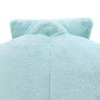Fauteuil poire géant avec repose-pieds, surdimensionné pour adultes et enfants, en fausse fourrure en forme de coquille
