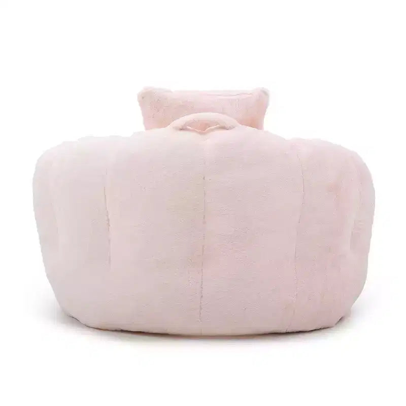 Fauteuil poire géant avec repose-pieds, surdimensionné pour adultes et enfants, en fausse fourrure en forme de coquille