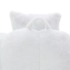 Fauteuil poire géant avec repose-pieds, surdimensionné pour adultes et enfants, en fausse fourrure en forme de coquille