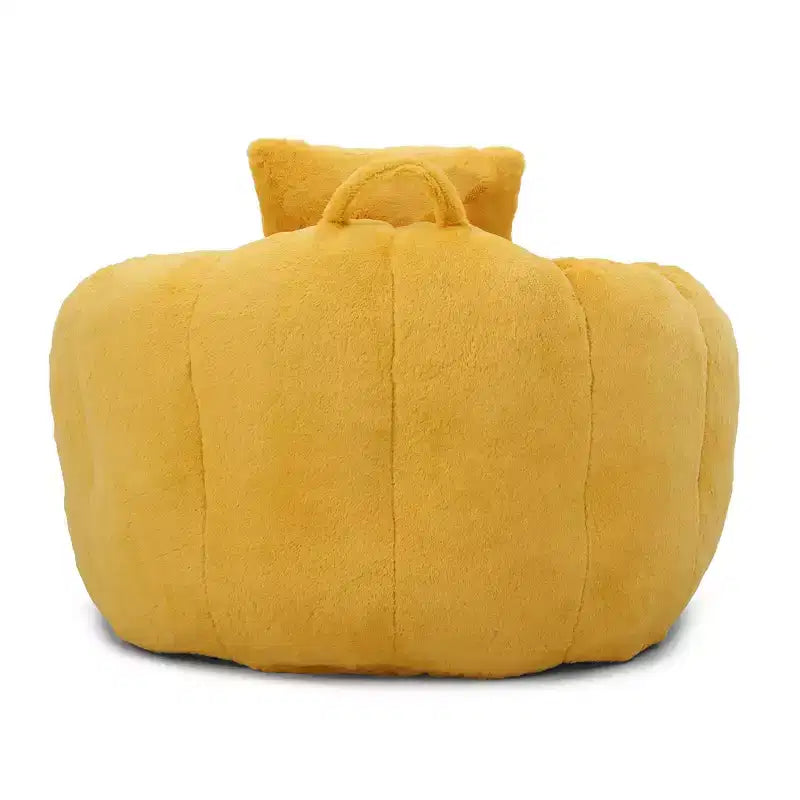 Fauteuil poire géant avec repose-pieds, surdimensionné pour adultes et enfants, en fausse fourrure en forme de coquille