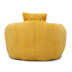 Fauteuil poire géant avec repose-pieds, surdimensionné pour adultes et enfants, en fausse fourrure en forme de coquille