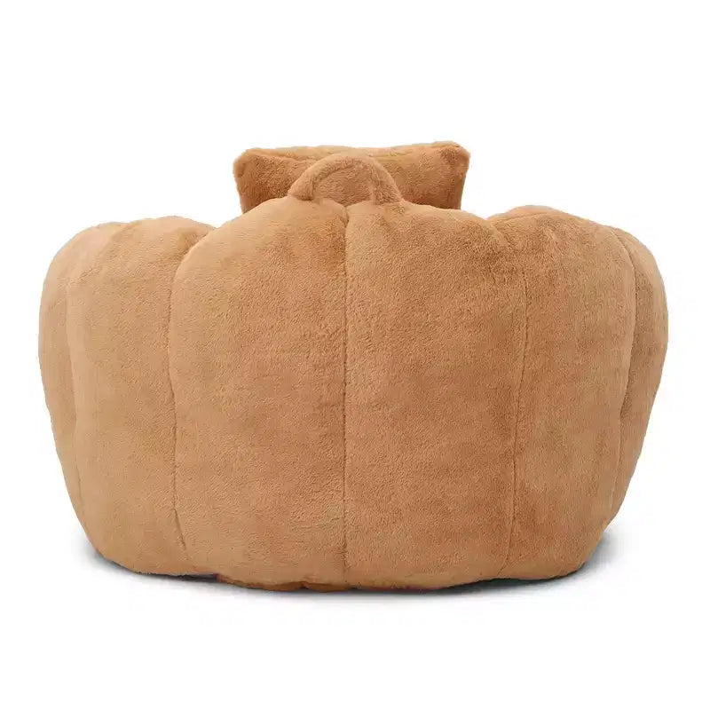 Fauteuil poire géant avec repose-pieds, surdimensionné pour adultes et enfants, en fausse fourrure en forme de coquille