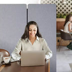 Séparateur de pièce VEVOR 2FT, écran de pièce insonorisé en polyester PET à 3 panneaux, séparateur d'intimité pliable, séparateur portable pour la séparation de pièce, gris