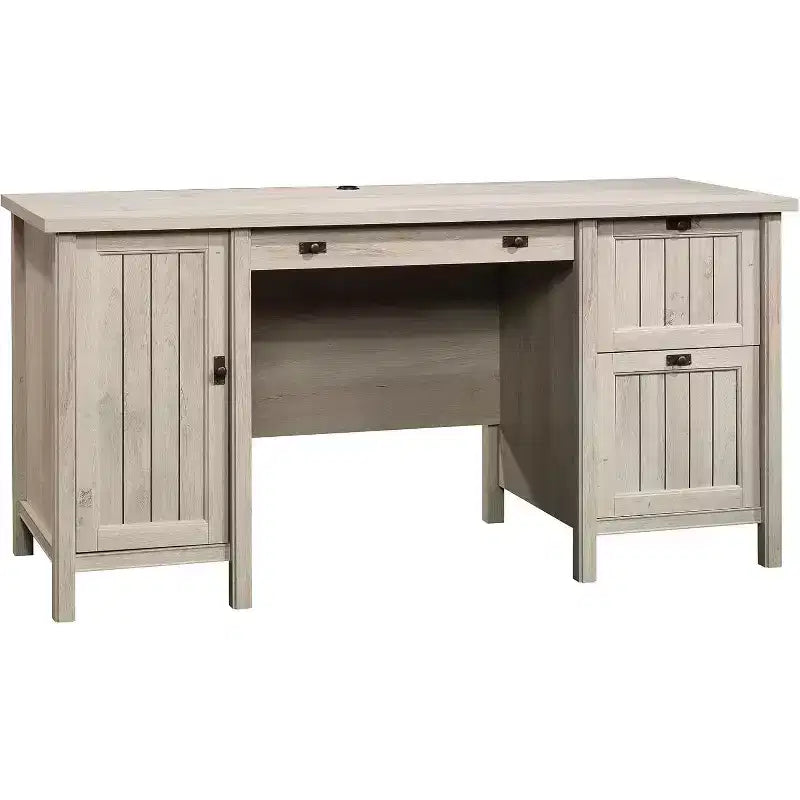 Bureau d'ordinateur HomeStock en bois de 76 cm de hauteur, couleur marron, avec tiroir multifonction