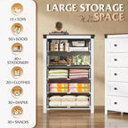 Commode de ferme à 5 tiroirs GALAXHERO, organisateur de rangement haut en bois pour chambre à coucher, commode à tiroirs avec poignées rustiques pour salon, couloir