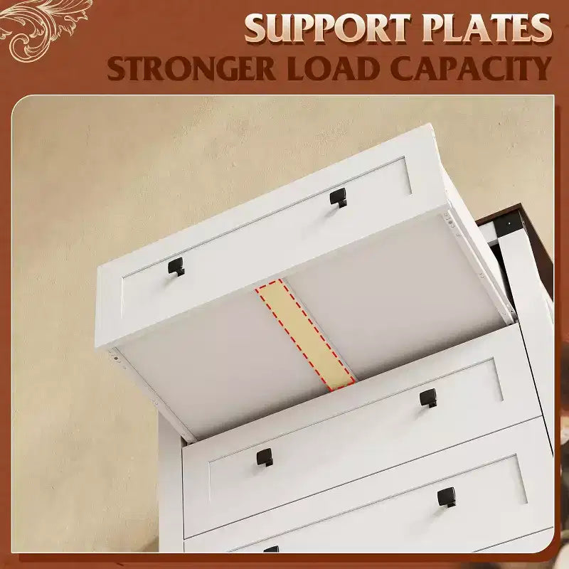 Commode de ferme à 5 tiroirs GALAXHERO, organisateur de rangement haut en bois pour chambre à coucher, commode à tiroirs avec poignées rustiques pour salon, couloir