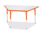 Table trapézoïdale Jonti-Craft Berries pour adulte, stratifié gris (24 x 48) en orange