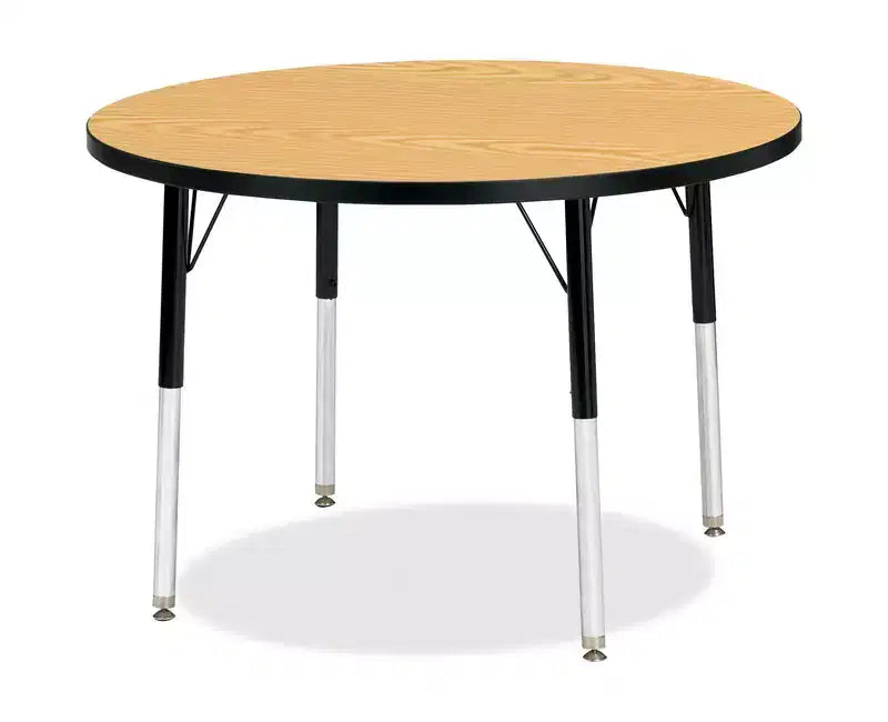Table ronde Jonti-Craft Berries avec plateau de couleur à hauteur d'adulte (36 x 36) en noir