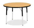 Table ronde Jonti-Craft Berries avec plateau de couleur à hauteur d'adulte (36 x 36) en noir
