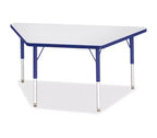 Jonti-Craft Berries Elementary Height Prism Edge Trapezoid Table (24 x 48) in Blue