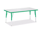 Table rectangulaire Jonti-Craft Berries, hauteur élémentaire, contour coloré, 30 x 60 po, vert