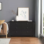 Coiffeuse Okak Bluetooth LED avec commande par application, buffet de rangement en verre trempé et coins arrondis sécurisés pour les enfants, télécommande tactile pour chambre à coucher