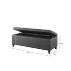 Banc de rangement multifonctionnel Okak avec repose-pieds rembourré capitonné, banc de lit, fermeture douce pour canapé, chambre, entrée